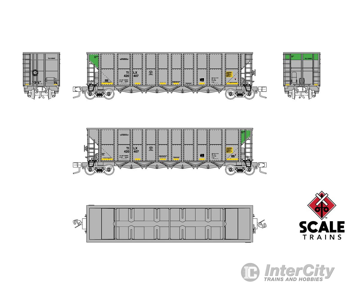 Fox Valley Models FVM10109 N Scale Trinity RD-4 Coal Hopper Trinity Leasing/TILX 420415 Freight Cars