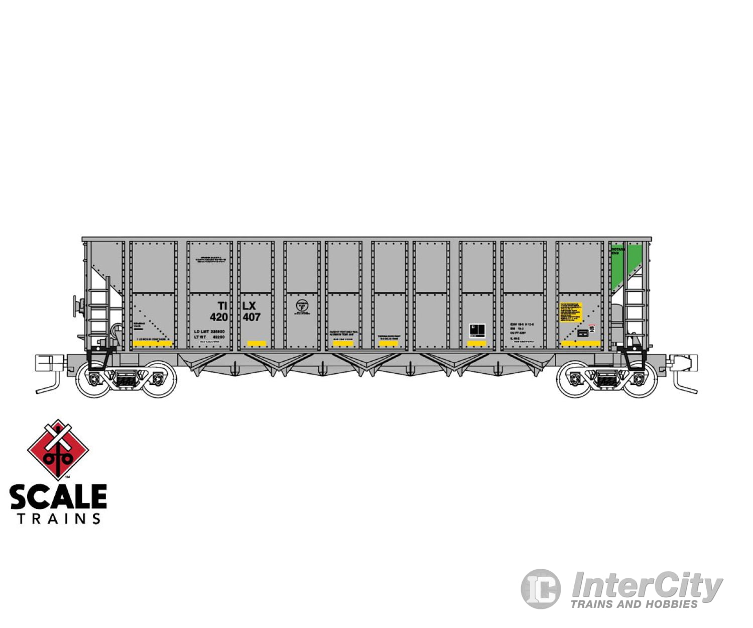 Fox Valley Models FVM10111 N Scale Trinity RD-4 Coal Hopper Trinity Leasing/TILX 420433 Freight Cars