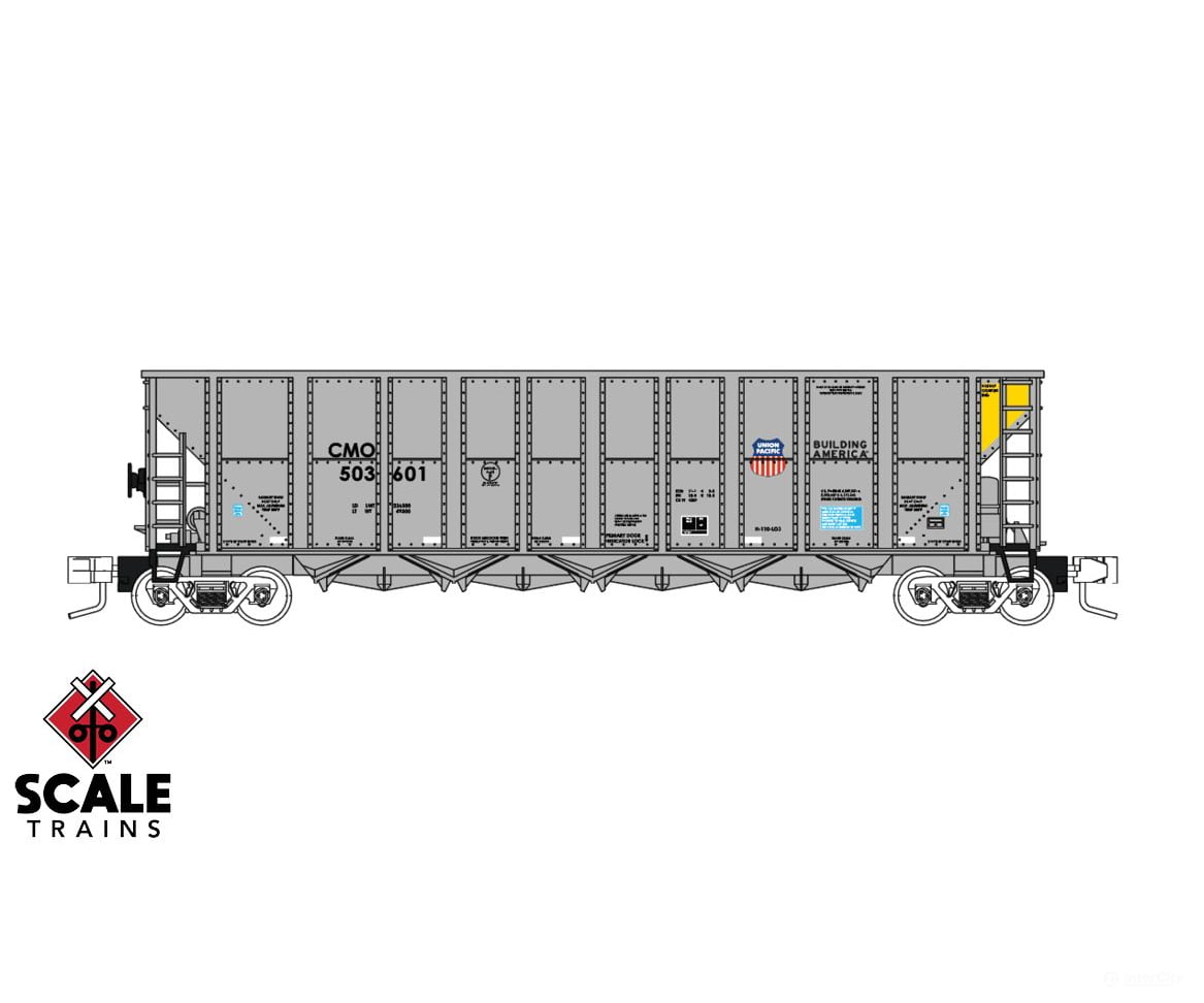 Fox Valley Models FVM10123 N Scale Trinity RD-4 Coal Hopper Union Pacific/Building America 503612 Freight Cars
