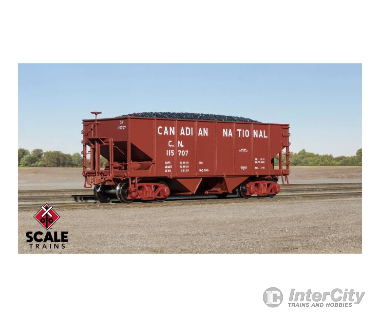Fox Valley Models Sxt15007 Ho Scale Usra 55 - Ton 2 - Bay Open Hopper Canadian National/Cn #115707