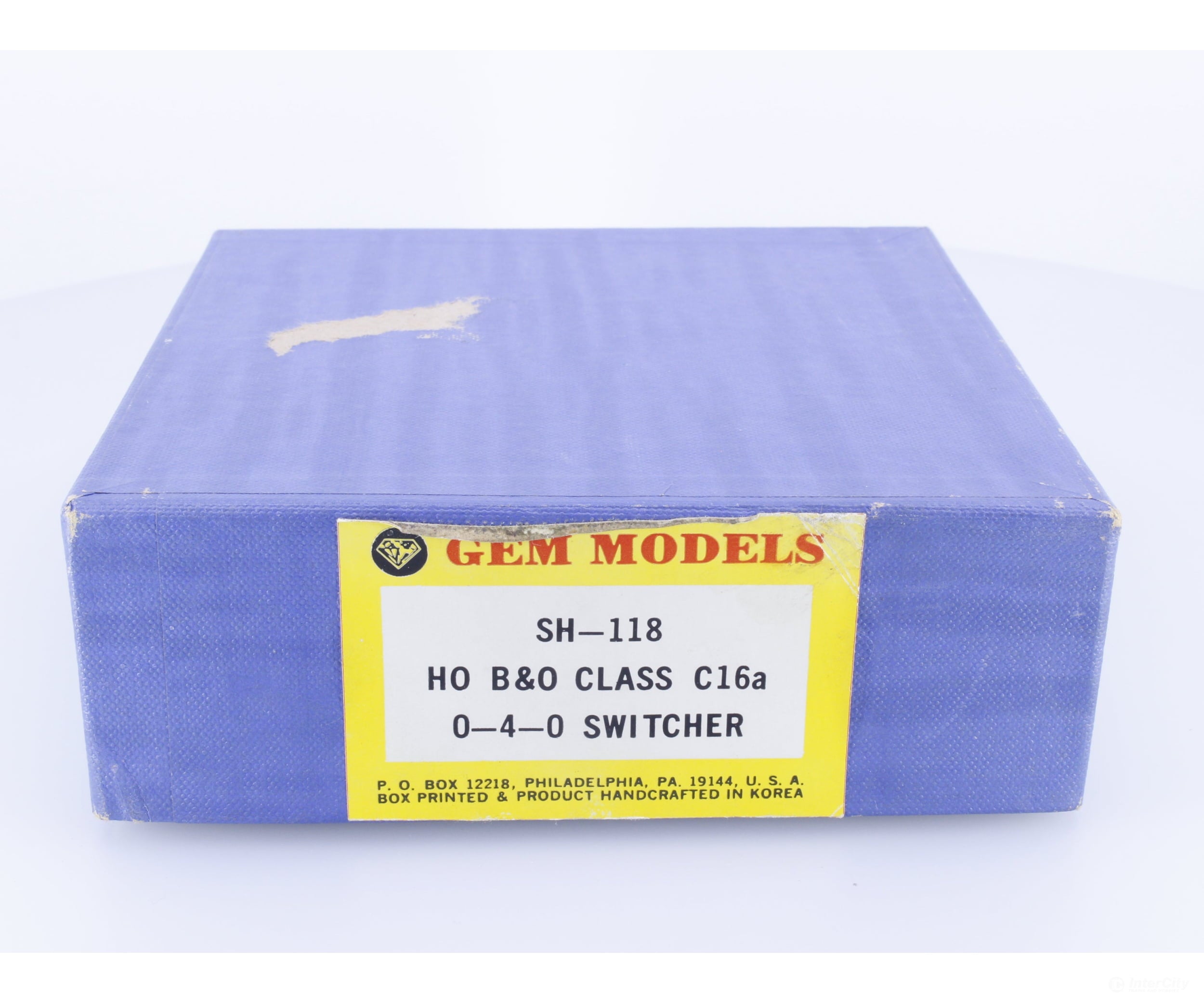 Gem Models SH-118 HO Brass 0-4-0 Class C16A Steam Locomotive Baltimore and Ohio (BO) Analog DC - Locomotives