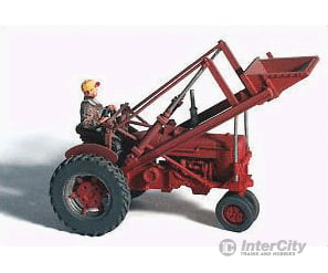 Ghq Ho 60005 Farm Machinery (Unpainted Metal Kit) -- 1953 Red Tractor With Front Loader (Includes