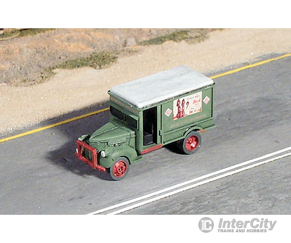 Ghq N 56015 American Truck - (Unpainted Metal Kit) -- 1940’S Railway Express Agency Van Cars &