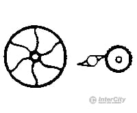 Grandt Line Products 33 Brake Wheel W/Ratchet & Pawl -- Six-Spoke 14’ Detaling Parts