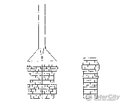 Grandt Line Products 3509 Brick Station Chimneys Pkg(2) -- Rio Grande Scratch Building Supplies