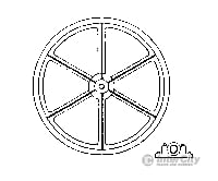 Grandt Line Products 3511 Head-Frame Sheave W/Bearing -- 60’ Diameter Scratch Building Supplies