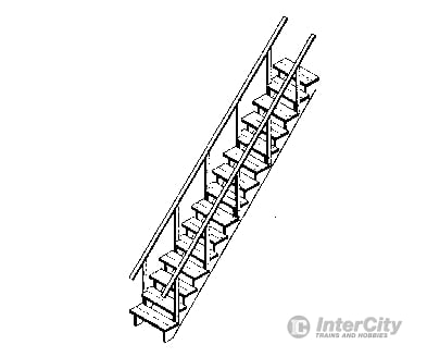 Grandt Line Products 3533 Wooden Staircase -- 45 Degrees Scratch Building Supplies