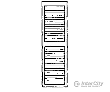 Grandt Line Products 3542 Louvered Window Shutters -- 15 X 87’ Scratch Building Supplies