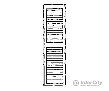 Grandt Line Products 3543 Louvered Window Shutters -- 17 X 64’ Scratch Building Supplies