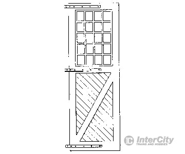 Grandt Line Products 3609 Engine House Door W/Hinges - 2 Pairs -- Scale 62 X 183’ 157 465Cm