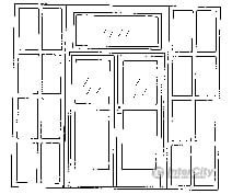 Grandt Line Products 3615 Door & Frame -- Double; 65 X 115’ Scratch Building Supplies