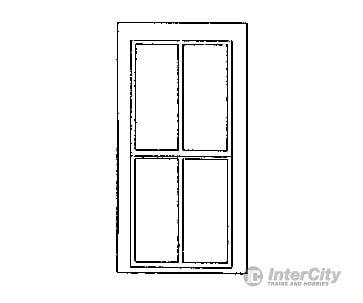 Grandt Line Products 3724 Rio Grande Southern-Style Depot Windows -- 2/2 Light Scale 35 X 80’