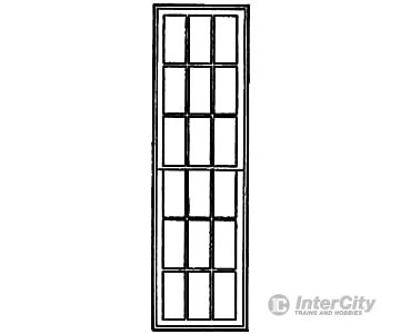 Grandt Line Products 3740 Double-Hung Masonry Windows -- 18-Pane 50 X 164’ Scratch Building Supplies