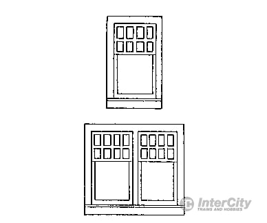 Grandt Line Products 3742 Rio Grande Southern-Style Windows -- Single 32 X 52’ Double 62 Scratch