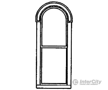 Grandt Line Products 3745 Single Roundtop Window -- 2 X 6’ Scratch Building Supplies