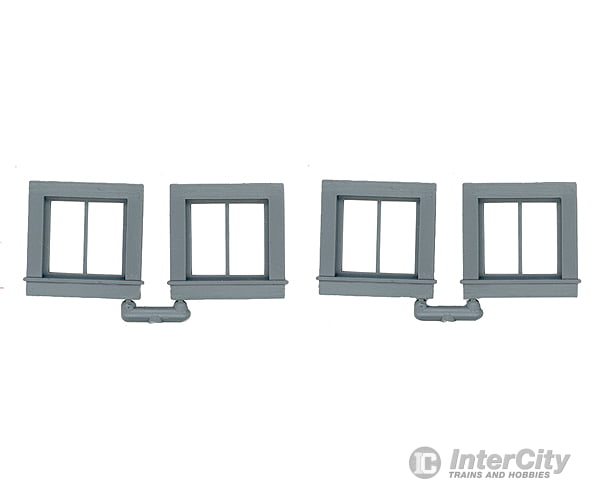 Grandt Line Products 3764 Windows -- 2-Pane Scale 26 X 26’ 66 66Cm Pkg(4) Scratch Building Supplies