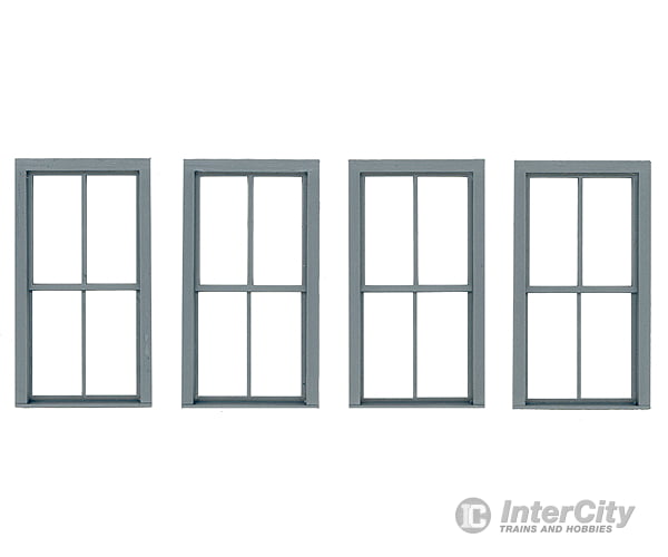 Grandt Line Products 3768 Double-Hung Windows -- 2-Over-2 - Scale 38 X 78’ 96.5 198Cm Pkg(4)