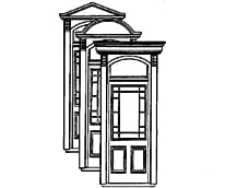 Grandt Line Products 3927 Door -- Victorian W/Box Pediment Detailing Parts