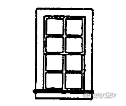 Grandt Line Products 5030 Window -- Double-Hung 8-Pane - Scale 27 X 48’ 68.6 122Cm Pkg(8) Scratch