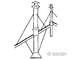 Grandt Line Products 5084 Enginehouse Stack Set -- Includes 18 & 21’ Stacks Detailing Parts