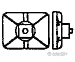 Grandt Line Products 5113 Nut-Bolt-Washer (Plastic) -- 2-1/2’ Nut On Rectangular Washer Pkg(100)
