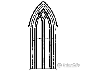 Grandt Line Products 5126 Windows -- For Gothic Church Scale 5 X 15’ 12.7 38.1Cm Pkg(4) Scratch
