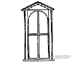Grandt Line Products 5150 Windows -- Peak Cap - Scale 41 X 90’ 104 229Cm Pkg(8) Scratch Building