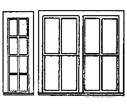 Grandt Line Products 5196 Windows -- Rio Grande Southern Ophir Station 8 Pane 24 X 82’ & 72