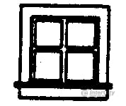 Grandt Line Products 5239 Windows -- Single-Sash 4-Pane Scale 28 X 26’ 71.1 66Cm Pkg(4) Scratch