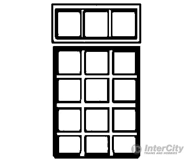 Grandt Line Products 5245 Windows Pkg(4) -- Window/Transom Set Scratch Building Supplies