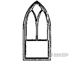 Grandt Line Products 5254 Windows -- Gothic 4-Pane Pkg(8) Scratch Building Supplies