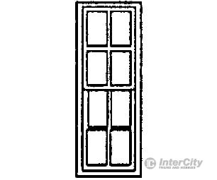 Grandt Line Products 5255 Windows -- Double-Hung 8-Pane Pkg(8) Scratch Building Supplies
