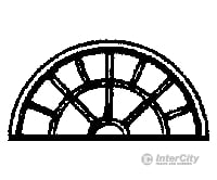 Grandt Line Products 5262 Windows -- Half-Round 13-Pane Pkg(6) Scratch Building Supplies