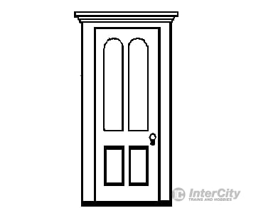 Grandt Line Products 5263 Residence Door Set -- With Arched Window Scratch Building Supplies