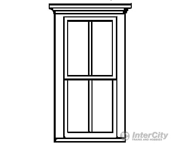 Grandt Line Products 5265 Window -- 4-Pane Pkg(8) Scratch Building Supplies
