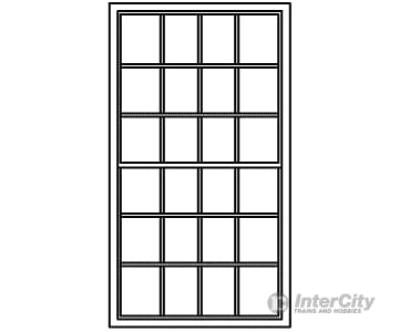 Grandt Line Products 5278 Masonry Windows Pkg(8) -- 12 Over 12; Scale 48 X 86’ Scratch Building