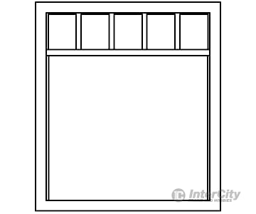Grandt Line Products 5281 Commerical Windows -- 5-Light 63 X 75’ Pkg(4) Scratch Building Supplies