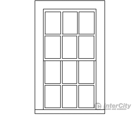 Grandt Line Products 5282 Double-Hung Windows -- 6-Over-6 Scale 30 X 56’ 76.2 142Cm Pkg(9)