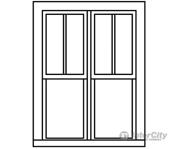 Grandt Line Products 5286 Double-Hung Windows -- 2-Over-1 Scale 42 X 62’ 107 157Cm Pkg(6) Scratch