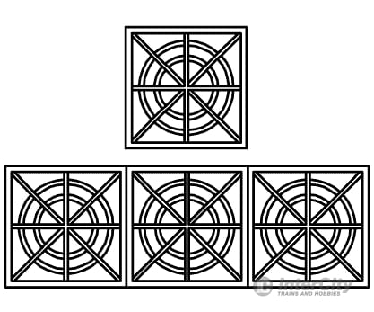 Grandt Line Products 5294 Decorative Iron Work Railing - 4 Sets Scratch Building Supplies
