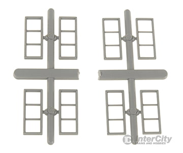 Grandt Line Products 5300 Horizontal Window 3-Pane Pkg(8) Scratch Building Supplies