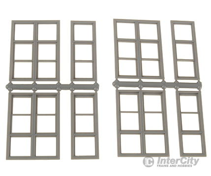 Grandt Line Products 5302 Windows -- Double-Hung 30 X 88’ & 3-Pane 64 Pkg(4) Scratch Building