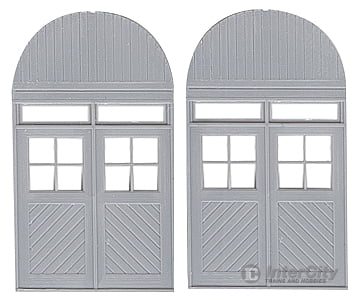 Grandt Line Products 5308 Door Roundhouse/Warehouse W/Rounded Facia -- Scale 83 X 87’ Pkg(2)