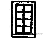 Grandt Line Products 8005 Windows -- Double-Hung 8-Pane - Scale 27 X 48’ 68.6 122Cm Pkg(16)