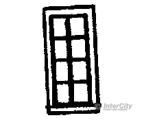 Grandt Line Products 8007 Windows -- 8-Pane - Scale 27 X 64’ 68.6 163Cm Pkg(12) Scratch Building