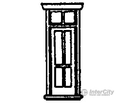 Grandt Line Products 8017 Doors -- Victorian Depot W/Transom 32’ Wide 8Pk Scratch Building Supplies