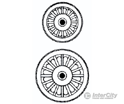Grandt Line Products 8031 Circus Wagon Wheels -- Sunburst (2 Sets) Scratch Building Supplies