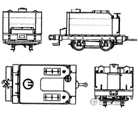 Grandt Line Products 93064 Locomotive Kit - On30 -- Porter Auxilary Tender 4-Wheel 8000-Gallon