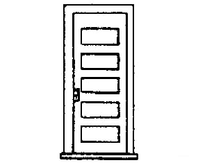 Grandt Line Products 5021 Door -- 30’ Five-Panel W/Frame Detailing Parts