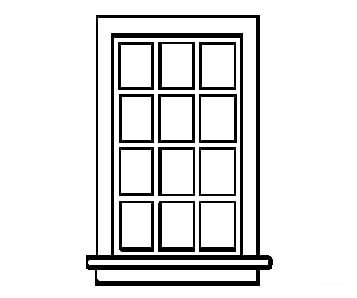 Grandt Line Products 5031 Window -- Double-Hung 12-Pane Scale 36 X 64’ 76.2 163Cm Pkg(8) Scratch